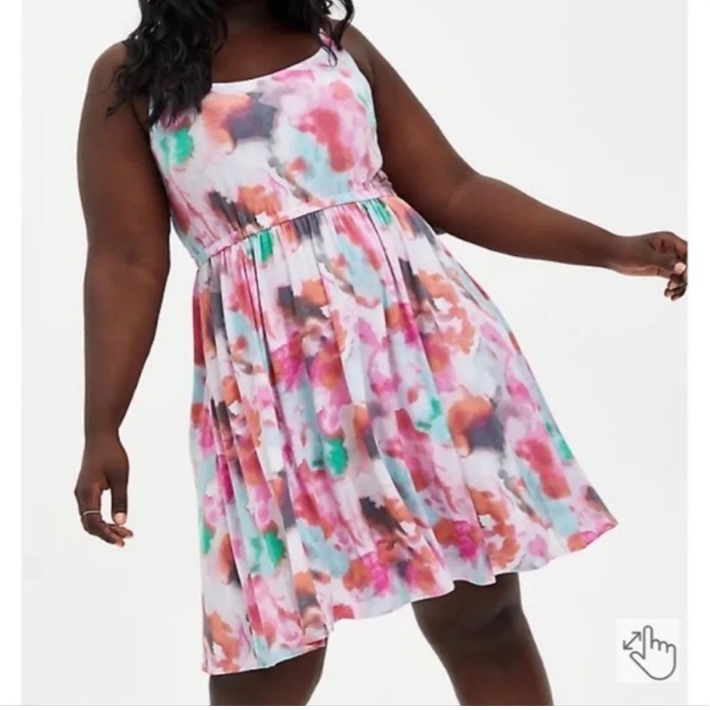 TORRID Tie Dye Pink Super Soft Skater Dress - Size 2 NWOT